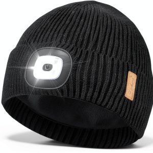 LumiGear Lighted Fleece Beanie Unisex Winter Hat Warm-0