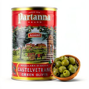 Castelvetrano Green Olives by Partanna Premium Mediterranean Jar 12 oz-0