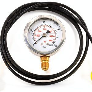 Hydraulic Hose Test Coupling kit, Digital Hydraulic Pressure Test Gauge Coupling M16*2-BSP1/4 + 0~400BAR/6000PSI Gauge+ 1.5m Hose-0